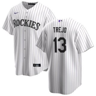 Colorado Rockies #13 Alan Trejo White Stitched Baseball Jersey