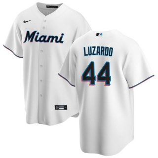 Miami Marlins #44 Jesús Luzardo White Cool Base Stitched Baseball Jersey
