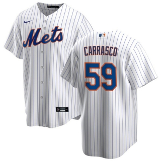 New York Mets #59 Carlos Carrasco White Cool Base Stitched Jersey