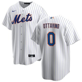 New York Mets #0 Adam Ottavino White Cool Base Stitched Jersey