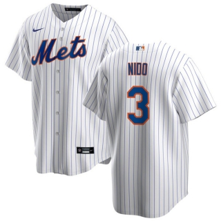 New York Mets #3 Tomás Nido White Cool Base Stitched Jersey