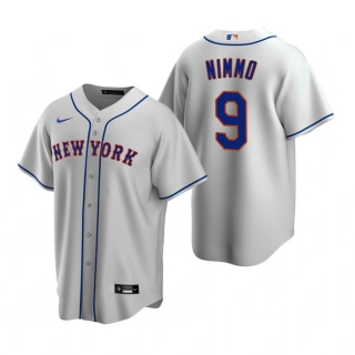 New York Mets #9 Brandon Nimmo Grey Cool Base Stitched Baseball Jersey