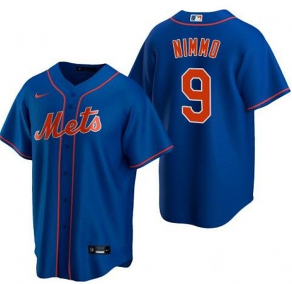 New York Mets #9 Brandon Nimmo Royal Cool Base Stitched Baseball Jersey