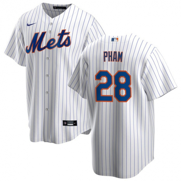 New York Mets #28 Tommy Pham White Cool Base Stitched Jersey