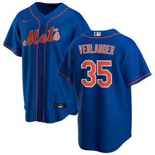 New York Mets #35 Justin Verlander Royal Cool Base Stitched Baseball Jersey