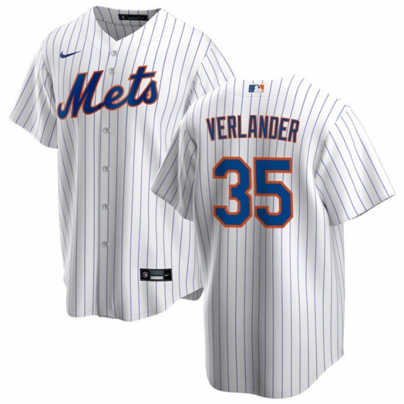 New York Mets #35 Justin Verlander White Cool Base Stitched Baseball Jersey