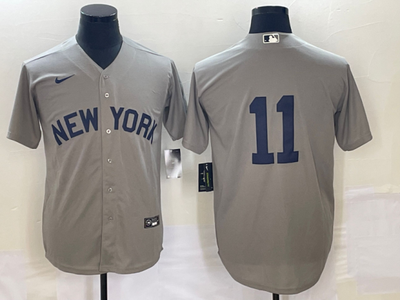 New York Yankees #11 Anthony Volpe Gray Cool Base Stitched Baseball Jersey