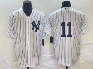 New York Yankees #11 Anthony Volpe White Cool Base Stitched Baseball Jersey 2
