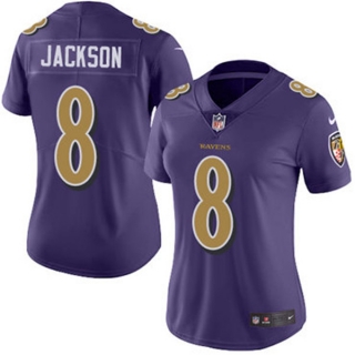 Baltimore Ravens #8 Lamar Jackson Purple Color Rush Limited NFL Jersey