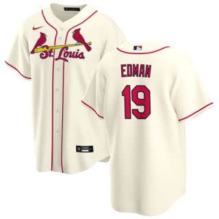 St. Louis Cardinals #19 Tommy Edman Cream Cool Base Stitched Jersey
