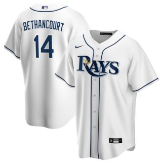 Tampa Bay Rays #14 Christian Bethancourt White Cool Base Stitched Baseball Jersey