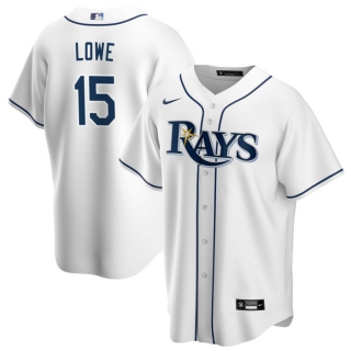 Tampa Bay Rays #15 Josh Lowe White Cool Base Stitched Baseball Jersey