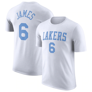 Los Angeles Lakers #6 LeBron James White 2022-23 Classic Edition Name Number