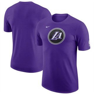 Men's Los Angeles Lakers Purple 2022 23 City Edition Essential Warmup T-Shirt