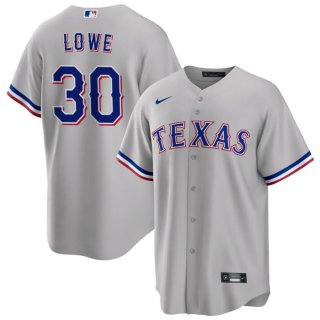 Texas Rangers #30 Nathaniel Lowe Grey Cool Base Stitched Baseball Jersey