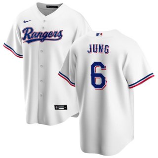 Texas Rangers #6 Josh Jung White Cool Base Stitched Baseball Jersey