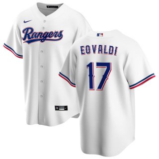 Texas Rangers #17 Nathan Eovaldi White Cool Base Stitched Baseball Jersey
