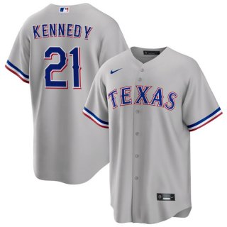Texas Rangers #21 Ian Kennedy Grey Cool Base Stitched Baseball Jersey