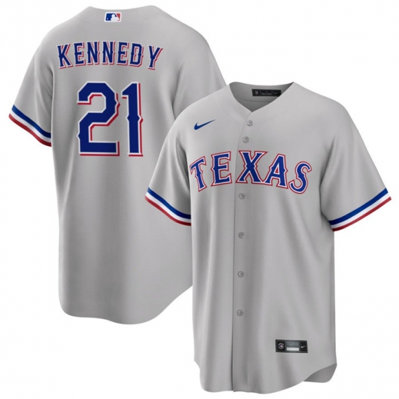 Texas Rangers #21 Ian Kennedy Grey Cool Base Stitched Baseball Jersey