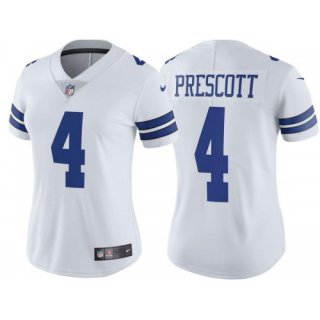 Dallas Cowboys #4 Dak Prescott White Vapor Untouchable Limited Stitched
