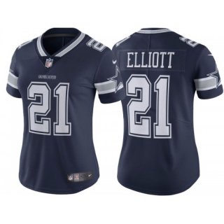 Dallas Cowboys #21 Ezekiel Elliott Navy Vapor Untouchable Limited Stitched