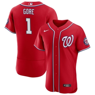 Washington Nationals #1 MacKenzie Gore Red Flex Base Stitched MLB Jersey
