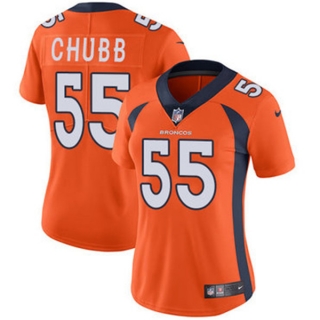 Denver Broncos #55 Bradley Chubb Orange Vapor Untouchable Limited Stitched