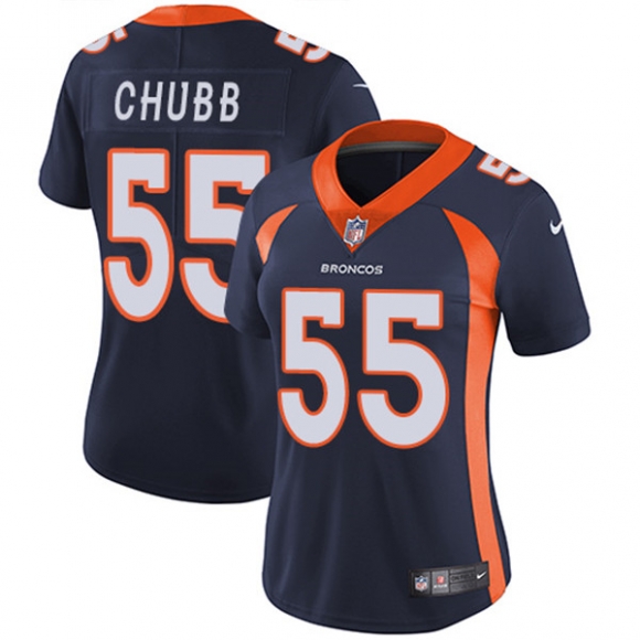 Denver Broncos #55 Bradley Chubb Navy Vapor Untouchable Limited Stitched