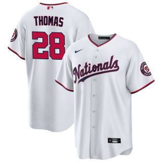 Washington Nationals #28 Lane Thomas White Cool Base Stitched Baseball Jersey
