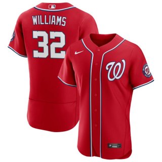 Washington Nationals #32 Trevor Williams Red Flex Base Stitched MLB Jersey
