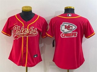 Kansas City Chiefs Red Team Big Logo With Patch Cool Base Stitched Baseball