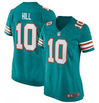 Miami Dolphins #10 Tyreek Hill Aqua Color Rush Stitched Jersey(Run Small)