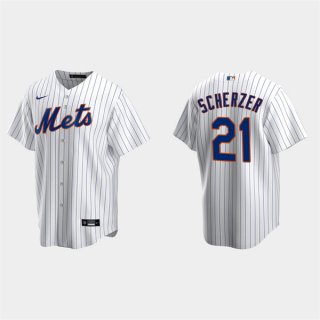 New York Mets #21 Max Scherzer White Cool Base Stitched Baseball Jersey