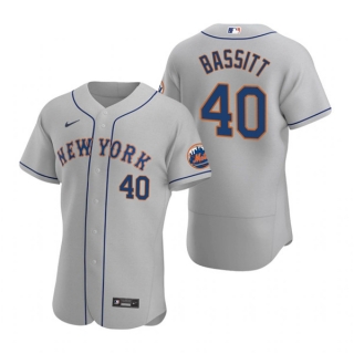 New York Mets #40 Chris Bassitt Grey Flex Base Stitched Jersey