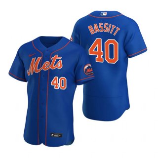 New York Mets #40 Chris Bassitt Royal Flex Base Stitched Jersey