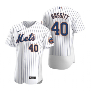 New York Mets #40 Chris Bassitt White Flex Base Stitched Jersey