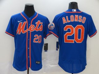 New York Mets #20 Pete Alonso 2020 Blue Flex Base Stitched MLB Jersey