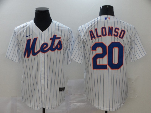 New York Mets #20 Pete Alonso White Cool Base Stitched MLB Jersey