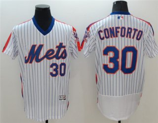 New York Mets #30 Michael Conforto White Flex Base Stitched MLB Jersey