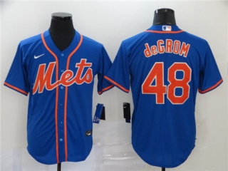 New York Mets #48 Jacob DeGrom Blue Cool Base Stitched MLB Jersey
