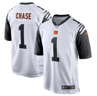 Cincinnati Bengals #1 Ja'Marr Chase White Stitched Game Jersey