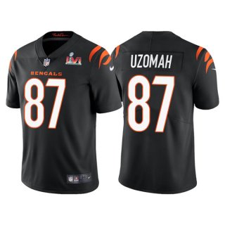 Cincinnati Bengals #87 C.J. Uzomah 2022 Black Super Bowl LVI Vapor Limited Stitched