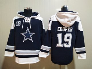 Dallas Cowboys #19 Amari Cooper Navy Ageless Must-Have Lace-Up Pullover