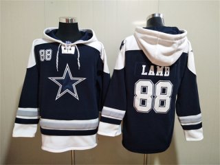 Dallas Cowboys #88 CeeDee Lamb Navy Ageless Must-Have Lace-Up Pullover