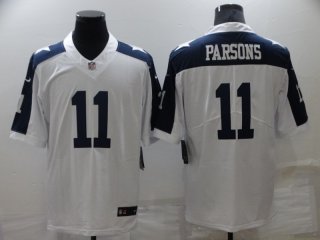 Dallas Cowboys #11 Micah Parsons White Navy Vapor Limited Stitched Jersey