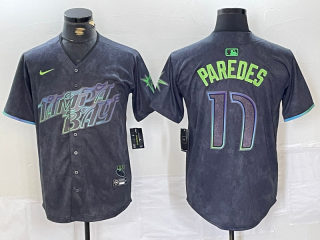 Tampa Bay Rays #17 Black 2024 City Connect Graphic jersey