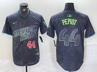 Tampa Bay Rays #44 Black 2024 City Connect Graphic jersey 3