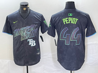 Tampa Bay Rays #44 Black 2024 City Connect Graphic jersey 4