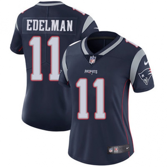 New England Patriots #11 Julian Edelman Navy Vapor Untouchable Stitched