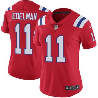New England Patriots #11 Julian Edelman Red Vapor Untouchable Stitched